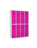 Taquilla 1800x1200x500 SIMONLOCKER PROFESIONAL TANDEM 4/8 300 (1200) GR/RO marca SIMONRACK