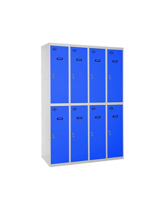 Taquilla 1800x1200x500 SIMONLOCKER PROFESIONAL TANDEM 4/8 300 (1200) GR/AZ marca SIMONRACK