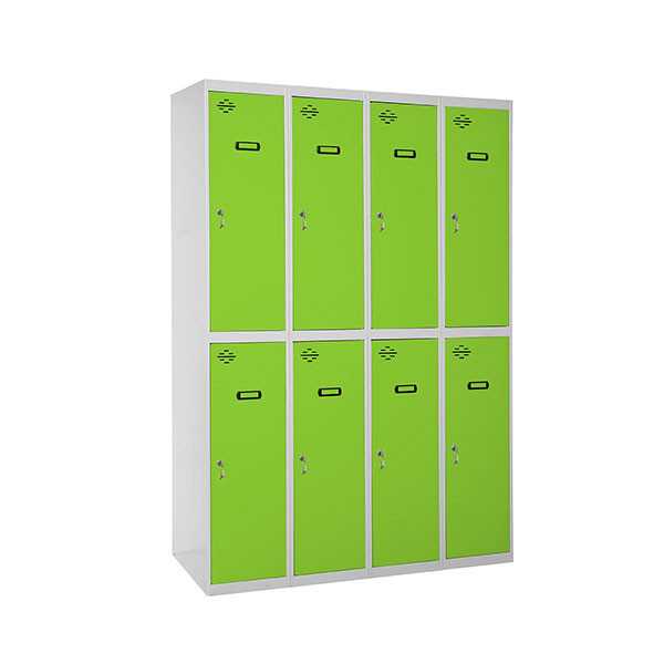 Taquilla 1800x1200x500 SIMONLOCKER PROFESIONAL TANDEM 4/8 300 (1200) GR/VE marca SIMONRACK