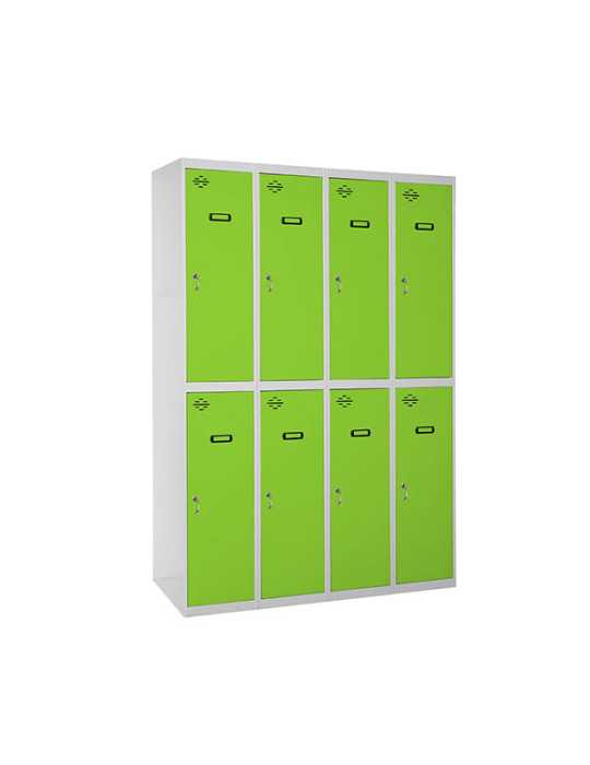 Taquilla 1800x1200x500 SIMONLOCKER PROFESIONAL TANDEM 4/8 300 (1200) GR/VE marca SIMONRACK