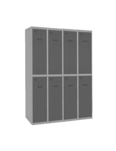 Taquilla 1800x1200x500 SIMONLOCKER PROFESIONAL TANDEM 4/8 300 (1200) GR/AN marca SIMONRACK
