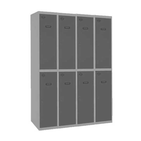 Taquilla 1800x1200x500 SIMONLOCKER PROFESIONAL TANDEM 4/8 300 (1200) GR/AN marca SIMONRACK