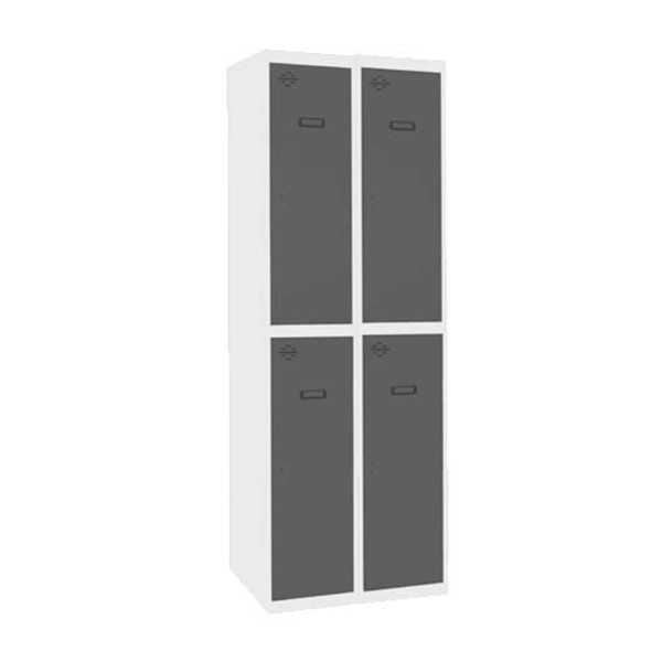 Taquilla 1800x600x500 SIMONLOCKER PROFESIONAL TANDEM 2/4 300 (600) BL/AN marca SIMONRACK