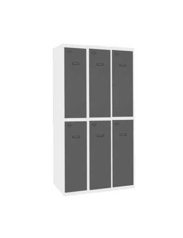 Taquilla 1800x900x500 SIMONLOCKER PROFESIONAL TANDEM 3/6 300 (900) BL/AN marca SIMONRACK