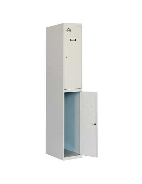 Taquilla 1800x300x500 SIMONLOCKER PROFESIONAL TANDEM 1/2 300 INI GRIS marca SIMONRACK