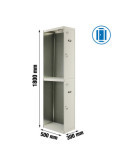 Taquilla 1800x300x500 SIMONLOCKER PROFESIONAL TANDEM 1/2 300 ADDI GRIS marca SIMONRACK