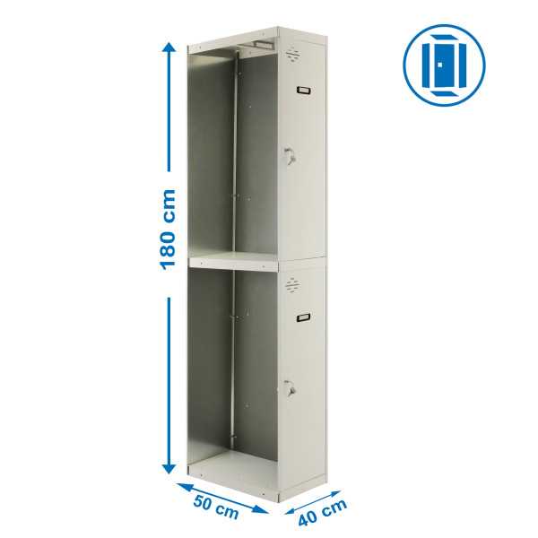 Taquilla 1800x400x500 SIMONLOCKER PROFESIONAL TANDEM 1/2 400 ADDI GRIS marca SIMONRACK