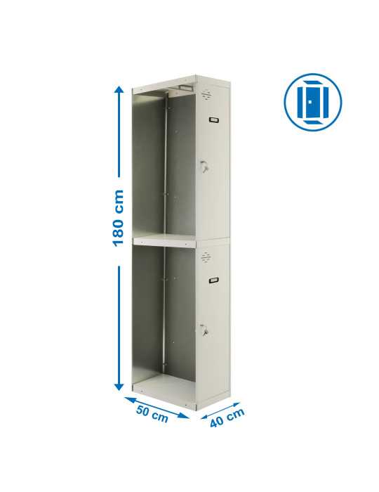 Taquilla 1800x400x500 SIMONLOCKER PROFESIONAL TANDEM 1/2 400 ADDI GRIS marca SIMONRACK
