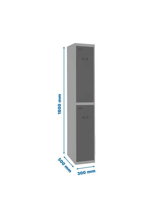Taquilla 1800x300x500 SIMONLOCKER PROFESIONAL TANDEM 1/2 300 INI GR/AN marca SIMONRACK