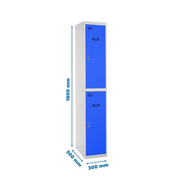 Taquilla 1800x300x500 SIMONLOCKER PROFESIONAL TANDEM 1/2 300 INI GR/AZ marca SIMONRACK