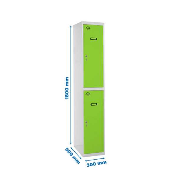 Taquilla 1800x300x500 SIMONLOCKER PROFESIONAL TANDEM 1/2 300 INI GR/VE marca SIMONRACK