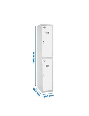 Taquilla 1800x300x500 SIMONLOCKER PROFESIONAL TANDEM 1/2 300 INI GR/BL marca SIMONRACK