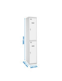 Taquilla 1800x300x500 SIMONLOCKER PROFESIONAL TANDEM 1/2 300 INI GR/BL marca SIMONRACK