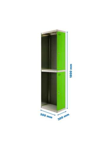 Taquilla 1800x300x500 SIMONLOCKER PROFESIONAL TANDEM 1/2 300 ADDI GR/VE marca SIMONRACK