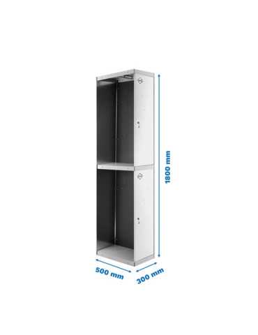 Taquilla 1800x300x500 SIMONLOCKER PROFESIONAL TANDEM 1/2 300 ADDI GR/BL marca SIMONRACK