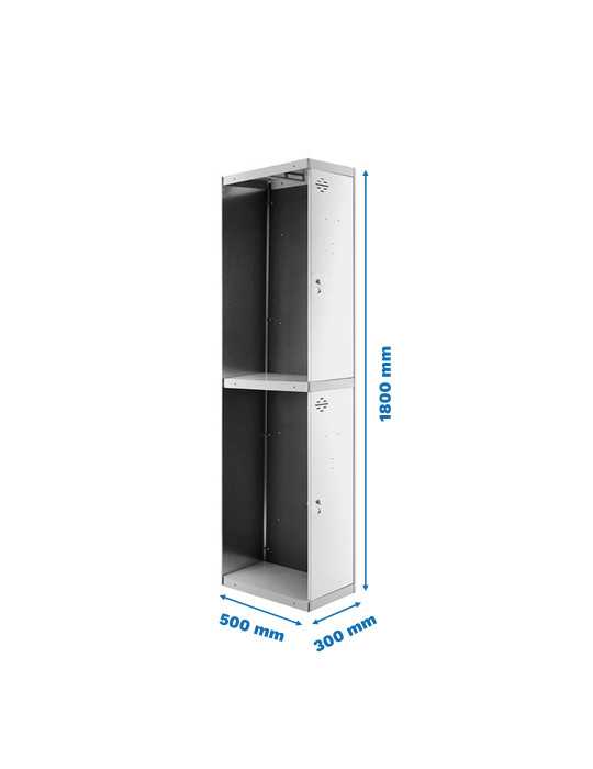 Taquilla 1800x300x500 SIMONLOCKER PROFESIONAL TANDEM 1/2 300 ADDI GR/BL marca SIMONRACK