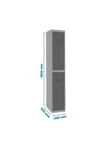 Taquilla 1800x400x500 SIMONLOCKER PROFESIONAL TANDEM 1/2 400 INI GR/AN marca SIMONRACK