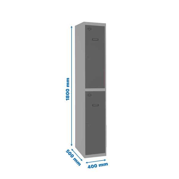Taquilla 1800x400x500 SIMONLOCKER PROFESIONAL TANDEM 1/2 400 INI GR/AN marca SIMONRACK