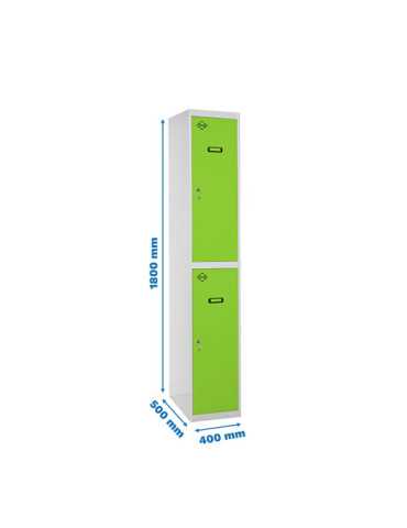 Taquilla 1800x400x500 SIMONLOCKER PROFESIONAL TANDEM 1/2 400 INI GR/VE marca SIMONRACK