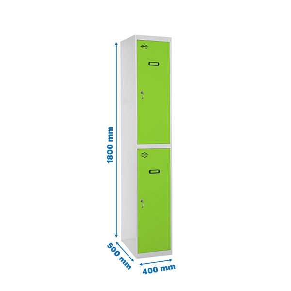 Taquilla 1800x400x500 SIMONLOCKER PROFESIONAL TANDEM 1/2 400 INI GR/VE marca SIMONRACK