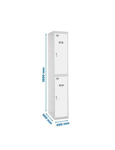 Taquilla 1800x400x500 SIMONLOCKER PROFESIONAL TANDEM 1/2 400 INI GR/BL marca SIMONRACK