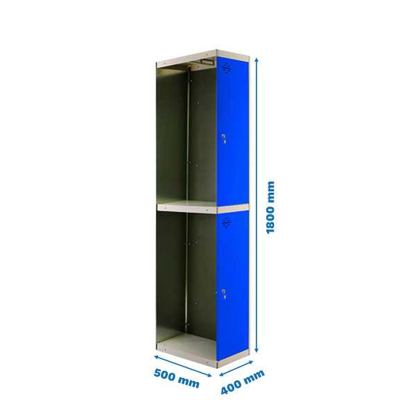Taquilla 1800x400x500 SIMONLOCKER PROFESIONAL TANDEM 1/2 400 ADDI GR/AZ marca SIMONRACK