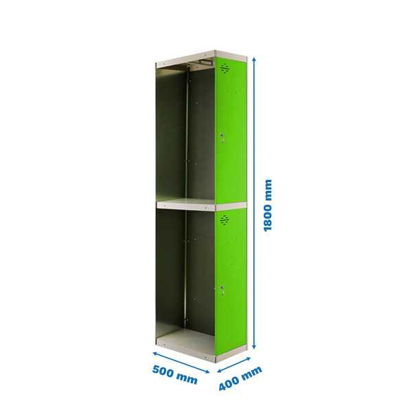Taquilla 1800x400x500 SIMONLOCKER PROFESIONAL TANDEM 1/2 400 ADDI GR/VE marca SIMONRACK