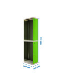 Taquilla 1800x400x500 SIMONLOCKER PROFESIONAL TANDEM 1/2 400 ADDI GR/VE marca SIMONRACK