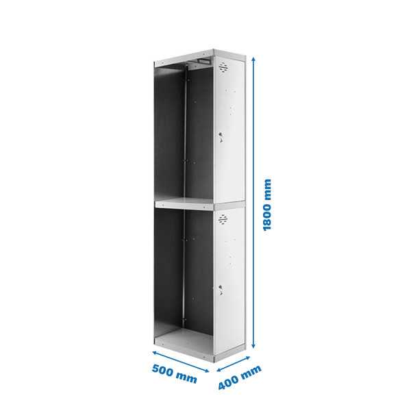 Taquilla 1800x400x500 SIMONLOCKER PROFESIONAL TANDEM 1/2 400 ADDI GR/BL marca SIMONRACK