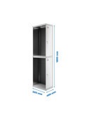 Taquilla 1800x400x500 SIMONLOCKER PROFESIONAL TANDEM 1/2 400 ADDI GR/BL marca SIMONRACK