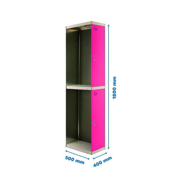 Taquilla 1800x400x500 SIMONLOCKER PROFESIONAL TANDEM 1/2 400 ADDI GR/RS marca SIMONRACK