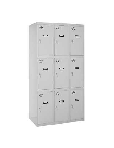 Taquilla 1800x900x500 SIMONLOCKER 3 PUERTAS 3/9 300 (900) GRIS marca SIMONRACK 2