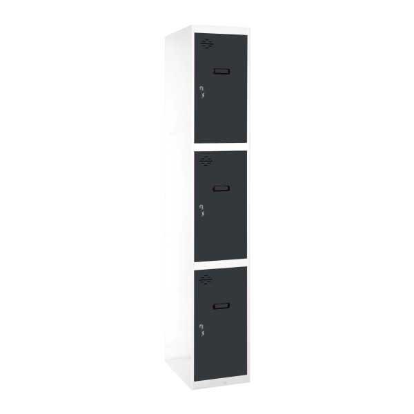 Taquilla 1800x300x500 SIMONLOCKER PROFESIONAL 3 PUERTA 1/3 300 IN BL/AN marca SIMONRACK