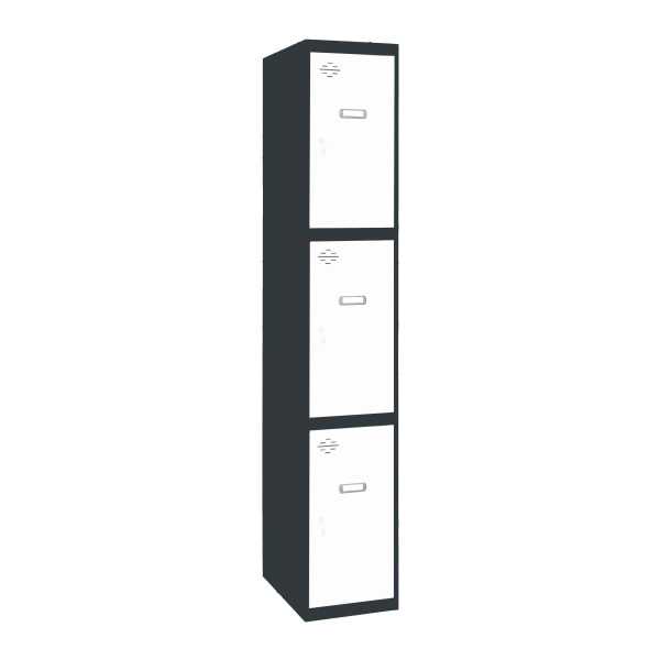 Taquilla 1800x400x500 SIMONLOCKER PROFESIONAL 3 PUERTA 1/3 400 IN AN/BL marca SIMONRACK