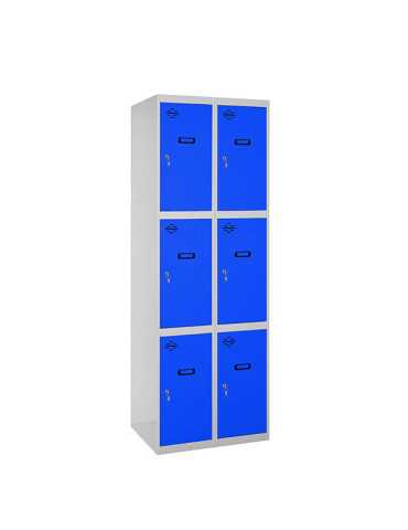 Taquilla 1800x600x500 SIMONLOCKER 3 PUERTAS 2/6 300 (600) GR/AZ marca SIMONRACK 2