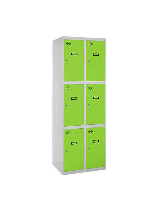 Taquilla 1800x600x500 SIMONLOCKER 3 PUERTAS 2/6 300 (600) GR/VE marca SIMONRACK
