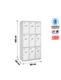 Taquilla 1800x900x500 SIMONLOCKER 3 PUERTAS 3/9 300 (900) GR/BL marca SIMONRACK