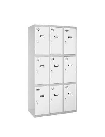 Taquilla 1800x900x500 SIMONLOCKER 3 PUERTAS 3/9 300 (900) GR/BL marca SIMONRACK 2