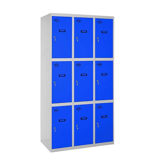 Taquilla 1800x900x500 SIMONLOCKER 3 PUERTAS 3/9 300 (900) GR/AZ marca SIMONRACK