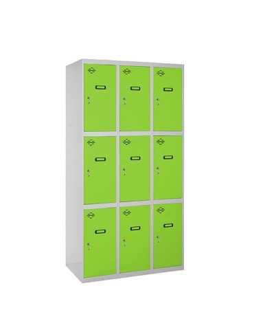 Taquilla 1800x900x500 SIMONLOCKER 3 PUERTAS 3/9 300 (900) GR/VE marca SIMONRACK 2