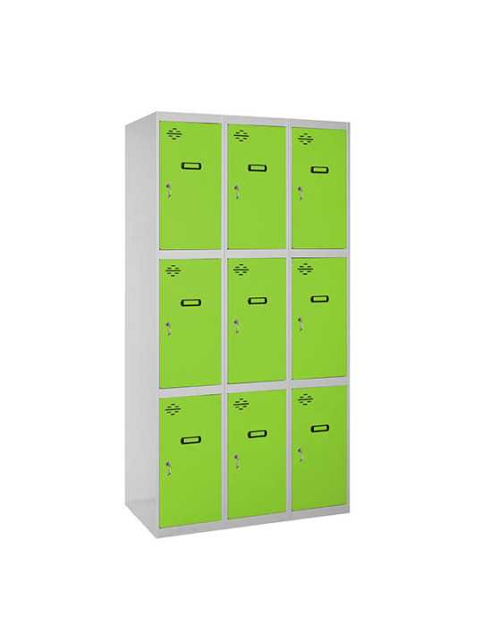 Taquilla 1800x900x500 SIMONLOCKER 3 PUERTAS 3/9 300 (900) GR/VE marca SIMONRACK