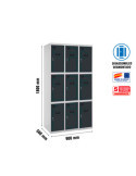 Taquilla 1800x900x500 SIMONLOCKER 3 PUERTAS 3/9 300 (900) GR/AN marca SIMONRACK
