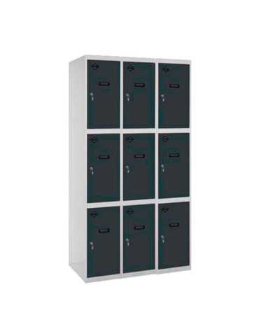 Taquilla 1800x900x500 SIMONLOCKER 3 PUERTAS 3/9 300 (900) GR/AN marca SIMONRACK 2