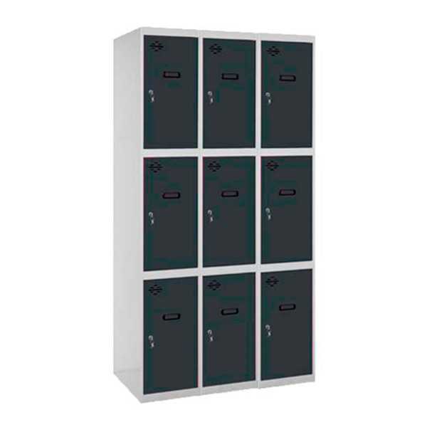 Taquilla 1800x900x500 SIMONLOCKER 3 PUERTAS 3/9 300 (900) GR/AN marca SIMONRACK