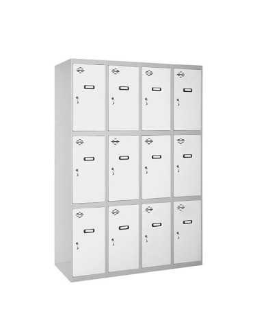 Taquilla 1800x1200x500 SIMONLOCKER 3 PUERTAS 4/12 300 (1200) GR/B marca SIMONRACK 2