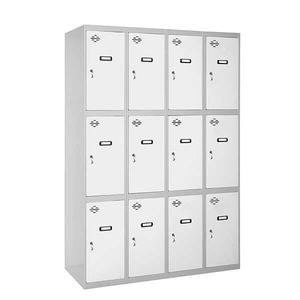 Taquilla 1800x1200x500 SIMONLOCKER 3 PUERTAS 4/12 300 (1200) GR/B marca SIMONRACK