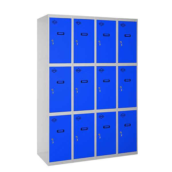 Taquilla 1800x1200x500 SIMONLOCKER 3 PUERTAS 4/12 300 (1200) GR/AZ marca SIMONRACK