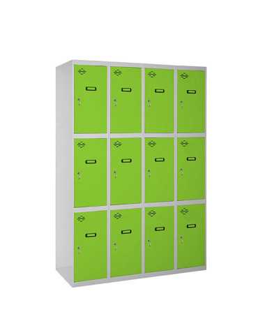 Taquilla 1800x1200x500 SIMONLOCKER 3 PUERTAS 4/12 300 (1200) GR/VE marca SIMONRACK 2