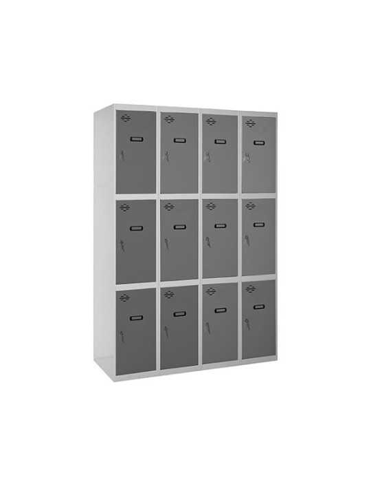 Taquilla 1800x1200x500 SIMONLOCKER 3 PUERTAS 4/12 300 (1200) GR/AN marca SIMONRACK