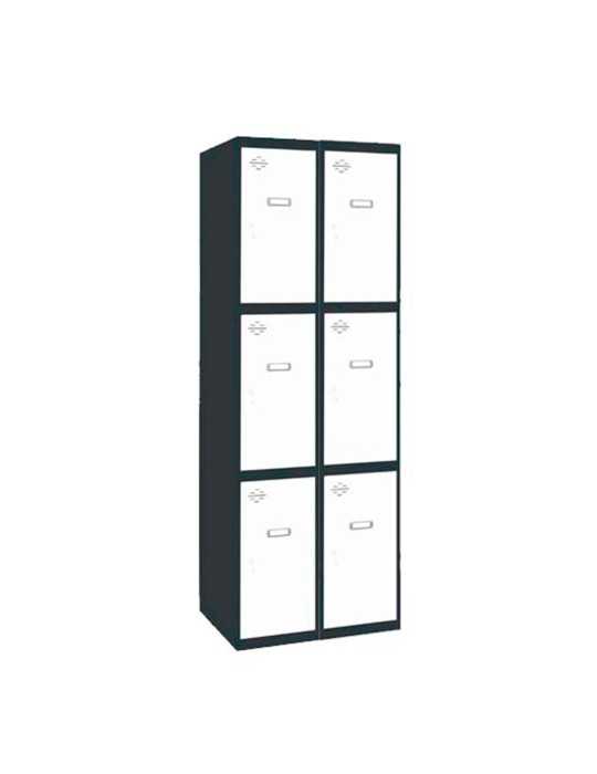 Taquilla 1800x600x500 SIMONLOCKER PROFESIONAL 3 PUERTA 2/6 300 (600)AN/BL marca SIMONRACK